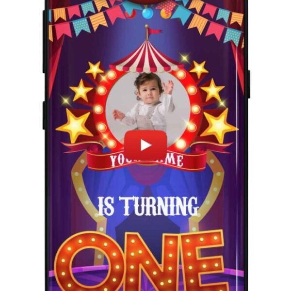 Carnival & Circus birthday Invitation Video