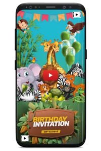 Jungle theme invitation