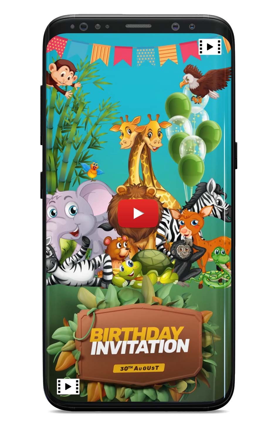 Jungle theme birthday invitation video_Part-2