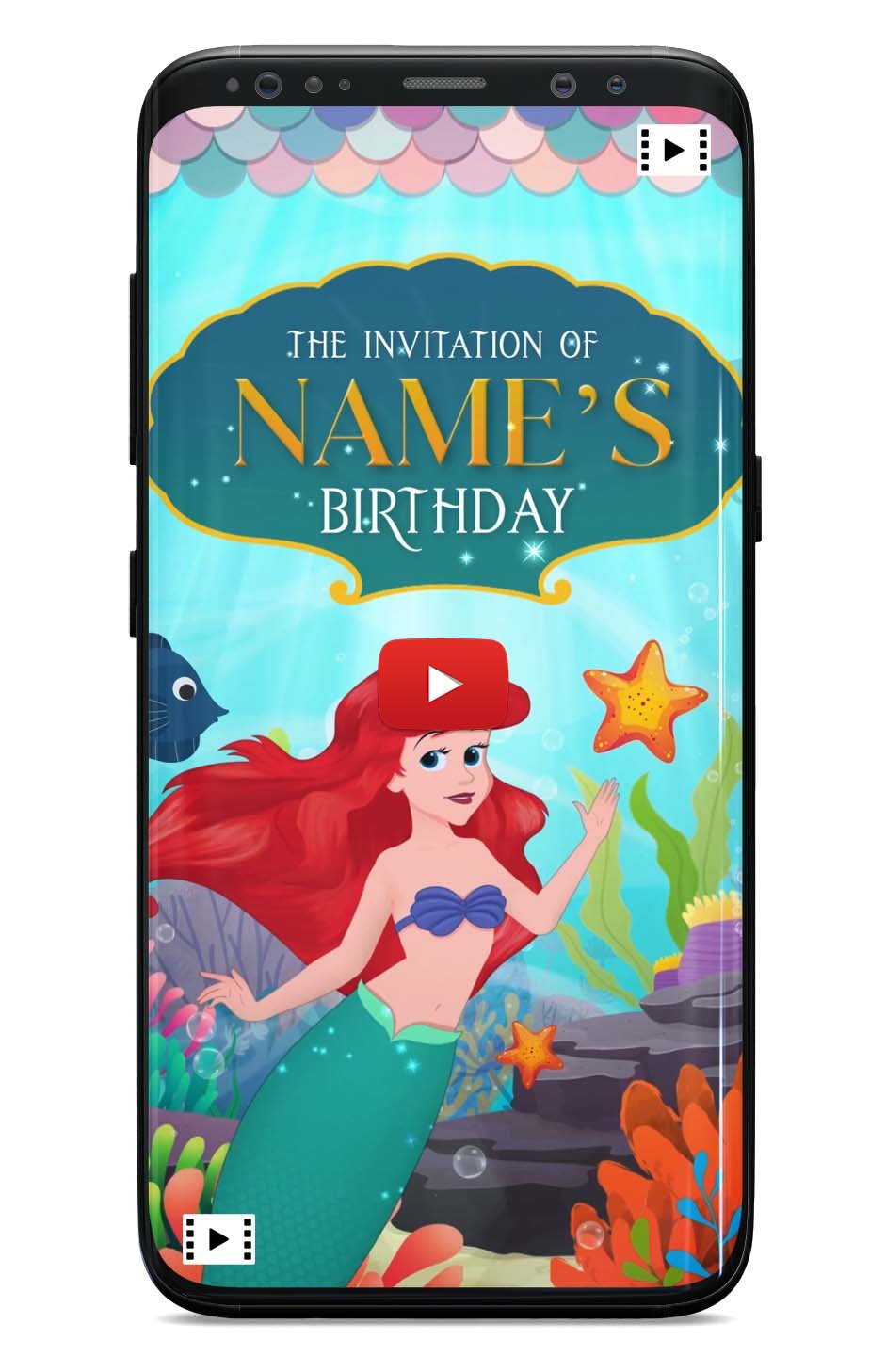 Mermaid birthday Invitation Video_V2