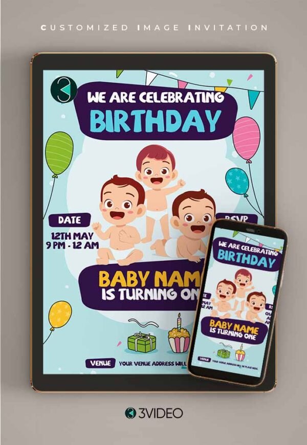Magic of Birth Invitation Card 3video
